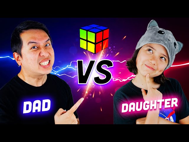 DAD vs DAUGHTER 2x2 Rubik's Cube Battle!