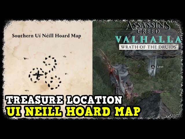 Southern Ui Neill Hoard Map Treasure Location in AC Valhalla Wrath of the Druids
