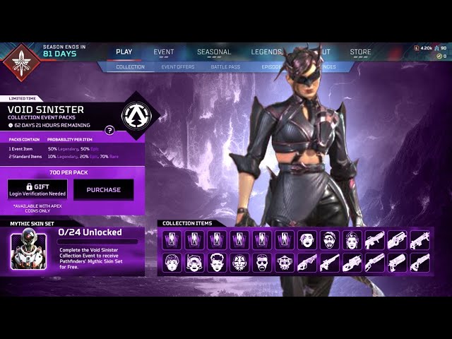Apex Legends New Void Sinister Collection Event & Heirlooms