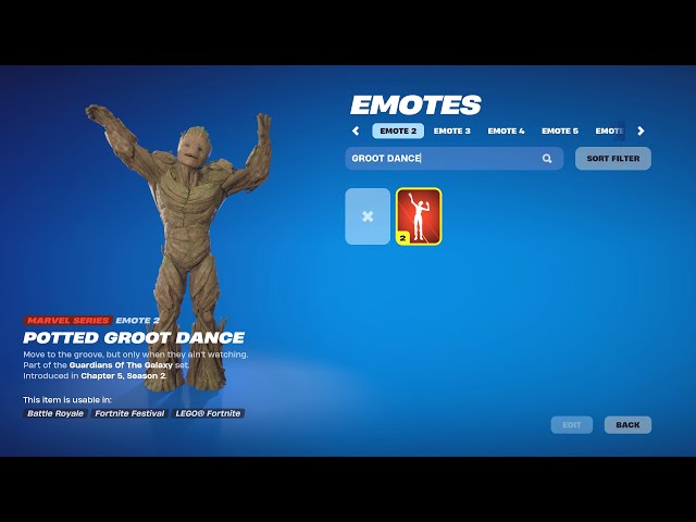 the new groot skin does THIS..!