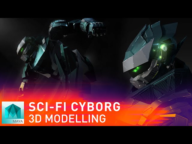 Sci-fi Cyborg Speedart [Autodesk Maya 2016 Modelling Timelapse]