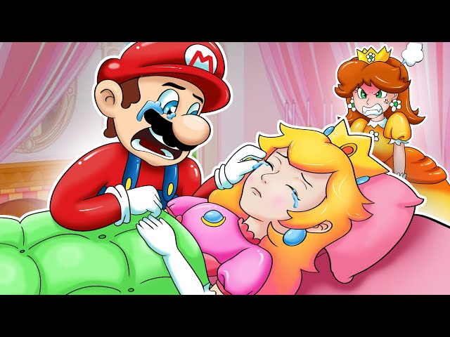 Noo, Peach! Don't Leave Me Alone! - Sad Love Story Peach vs Mario - Super Mario Bros Animation