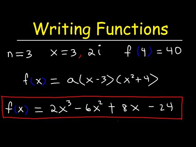 Writing Polynomial Functions With Given Zeros | Precalculus
