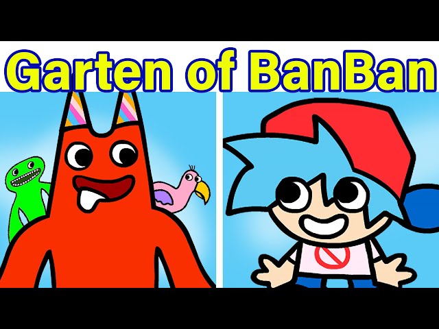 New Garten of Banban Mod - BanBan vs Markiplier & Dawko | Ourple Guy FNF Mod