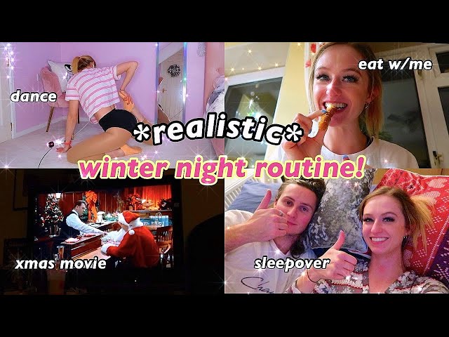 MY *REALISTIC* WINTER NIGHT ROUTINE 2021!❄️(dance studio, eat w/me, movie night) | Vlogmas Day 7🎅🏻