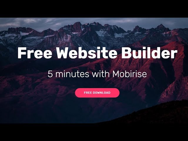 5 minutes with Mobirise Best Site Builder