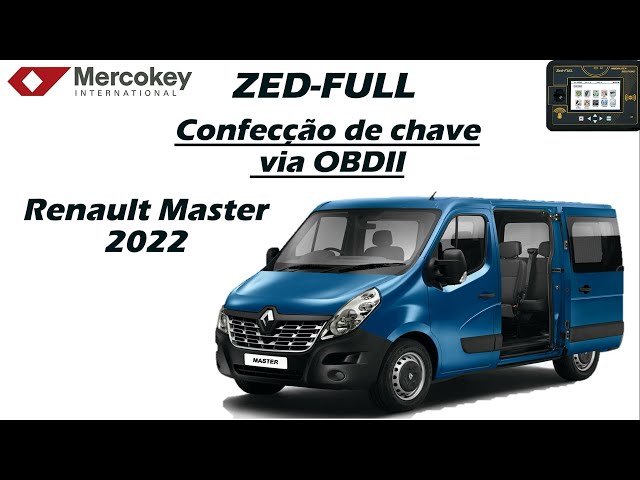 Confecção de chave Renault Master 2022 Zed-FULL