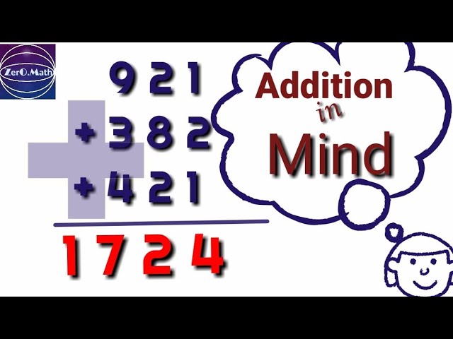 How to do fast addition in mind | mental math Addition | addition tricks | Zero Math
