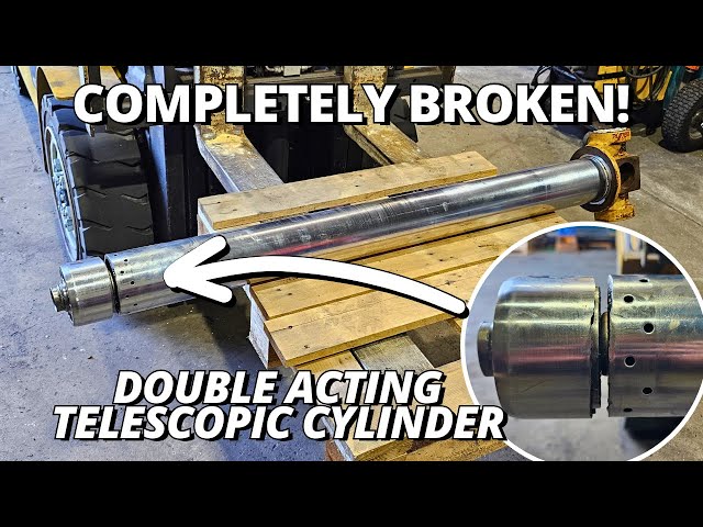 Saved From Scrap! Repair BROKEN Double-Acting Telescopic Cylinder!