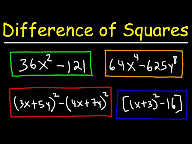 How To Factor Difference of Squares - Algebra