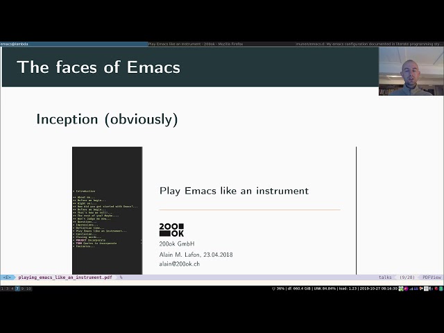 EmacsConf 2019 - 13 - Playing Emacs like an instrument (Teaser)
