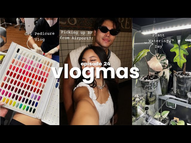 VLOGMAS DAY 24: Gel Pedicure, Picking up BF from Airport, + Laundry Days