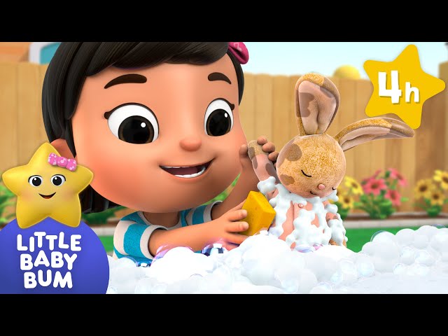 Sleeping Bunny Wash + More⭐ Four Hours of Nursery Rhymes by LittleBabyBum