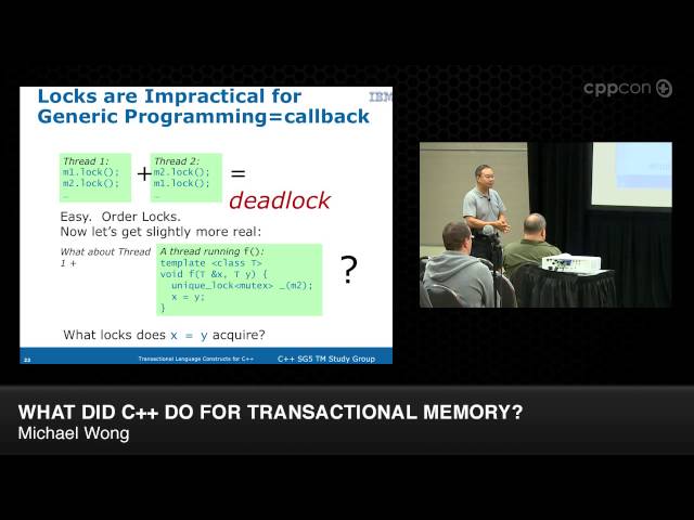 CppCon 2014: Michael Wong "What did C++ do for Transactional Memory?"