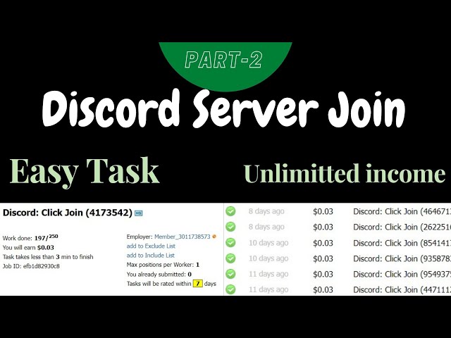 How to do Discord server join || Discord task || Easy Task || Unlimited income