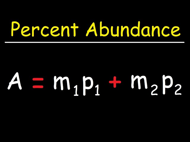How To Find The Percent Abundance of Each Isotope - Chemistry