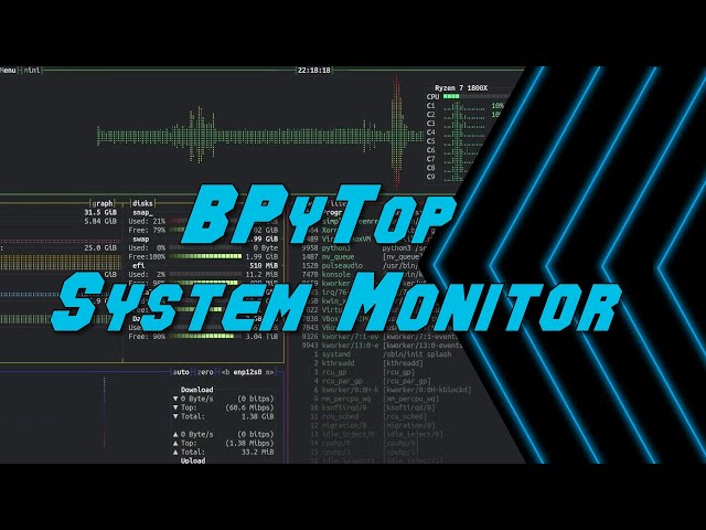 BPyTop – Fancy System Monitor for Linux Terminal