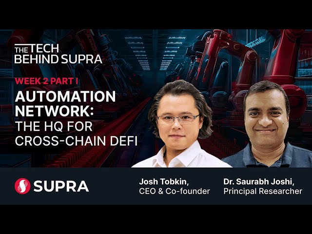 The Tech Behind Supra | Week 2 - Panel 1 | Automation Network: The HQ for Cross-chain DeFi
