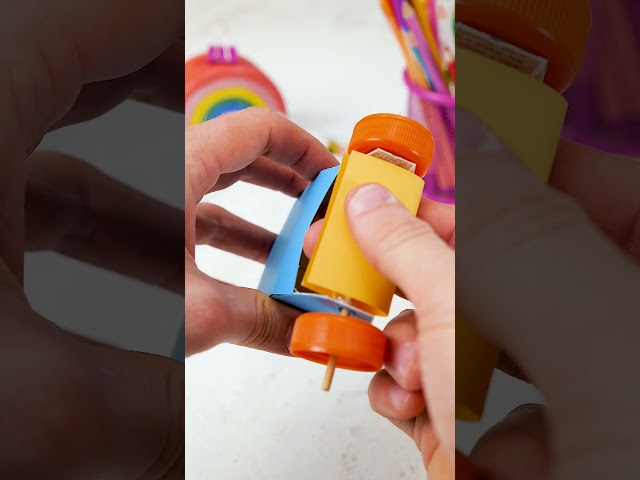 Cool! DIY Staubsauger aus Papier - einfache Basteleien für Kinder 🤩 #SHORTS