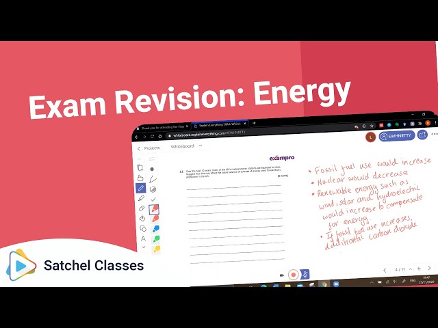 Exam Revision  Energy | Science | Satchel Classes