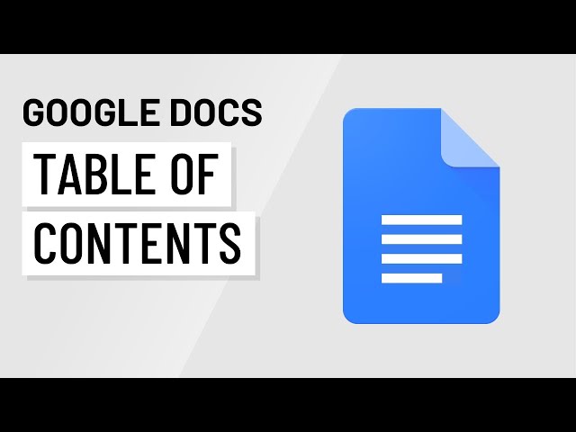 Google Docs: Table of Contents
