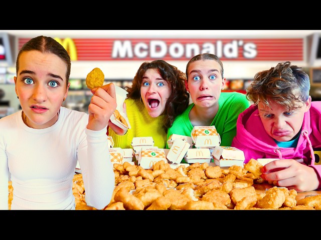 WHO CAN EAT THE MOST CHICKEN NUGGETS (parents vs kids) w/Norris Nuts