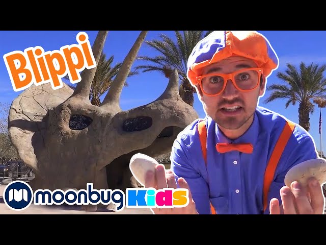 Blippi Visits Dinosaur Exhibition - Learn About Eggs & Fossils | Moonbug Kids TV Shows Full Episodes