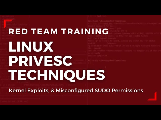 Linux Red Team Privilege Escalation Techniques - Kernel Exploits & SUDO Permissions