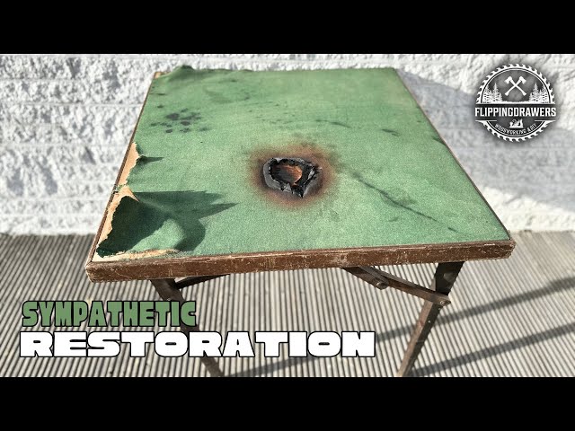 Burned Card Table RESTORATION