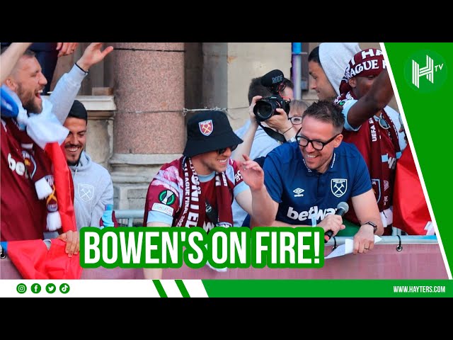 Jarrod Bowen DANCES to 'Bowen's on fire' chant!