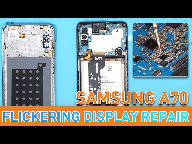 Samsung A70 Water Damage, Flickering Display Motherboard Fix