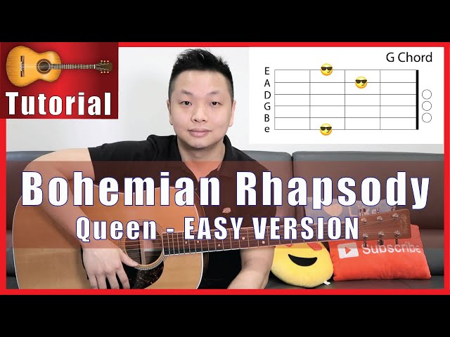 Bohemian Rhapsody - Queen Guitar Tutorial - EASY VERSION
