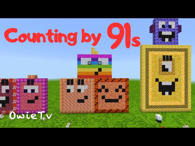 Counting by 91s Song | Skip Counting Songs for Kids | Minecraft Numberblock Counting Song|