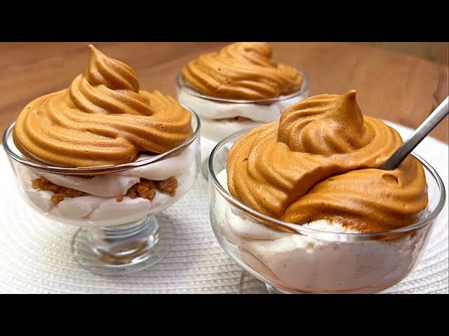 New recipe for coffee cream mousse in 5 minutes! A dessert that melts in your mouth!