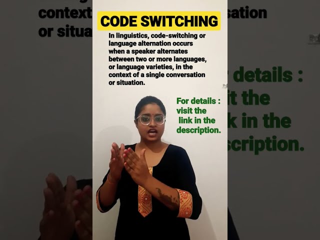 Code Switching in short |  define