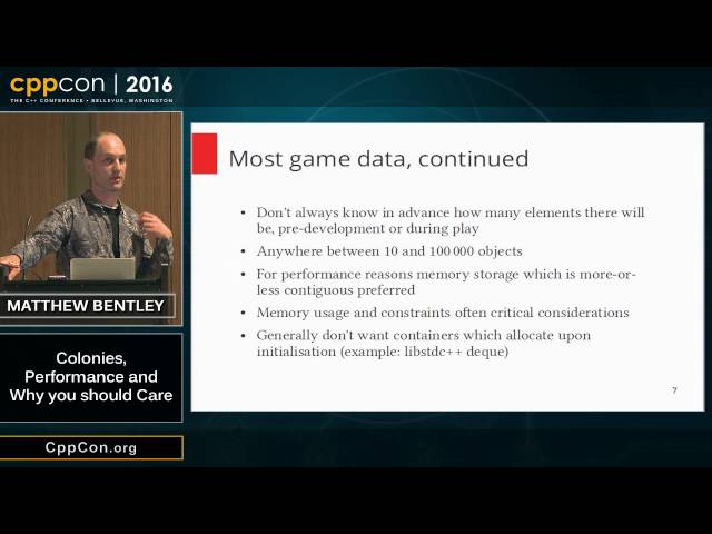 CppCon 2016: Matthew Bentley “Colonies, performance and why you should care"