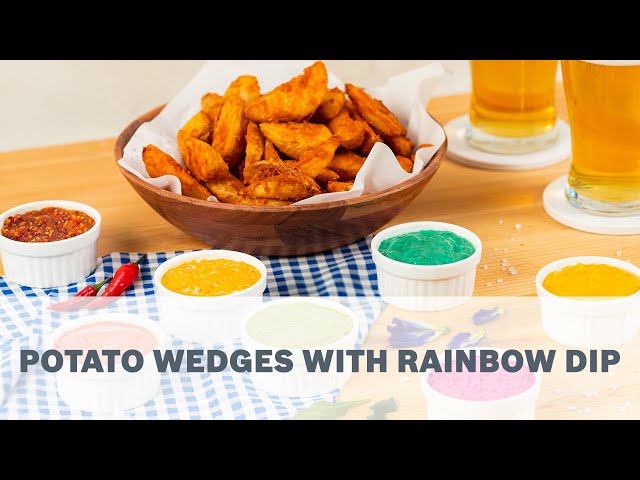 Potato Wedges with Rainbow Dip - Cooking with Bosch