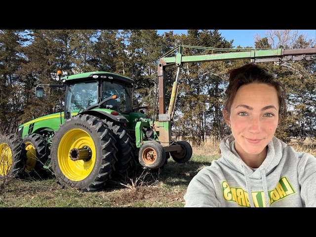 Moving A Shipping Container With A John Deere Tractor