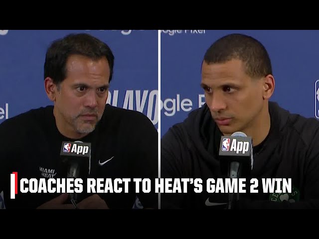 Erik Spolestra & Joe Mazzulla react to Heat's Game 2 win over the Celtics | NBA on ESPN