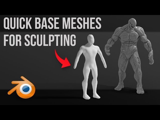 Quickly Create Base Meshes for Sculpting | Skin modifier | Blender 2.8