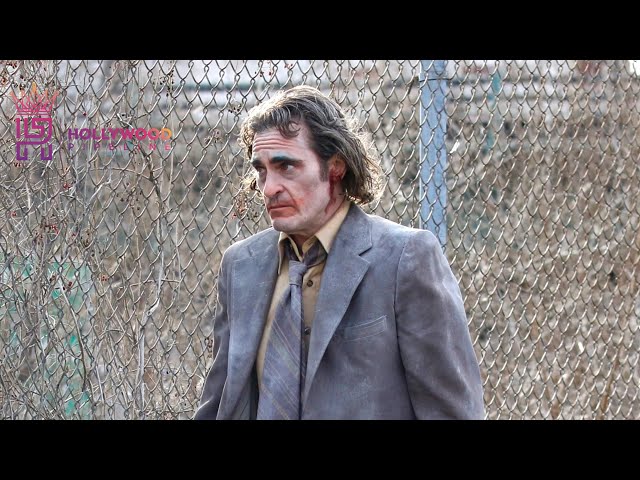Joaquin Phoenix BLOODY filming JOKER 2 in NYC (NEW SCENE)