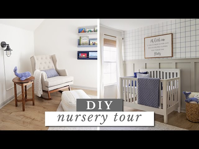 DIY Nursery Tour | Modern Blue and Gray Baby Boy Nursery