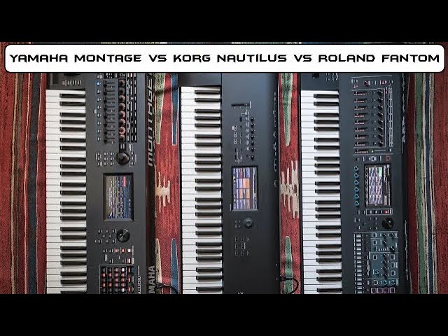 Yamaha Montage vs Korg Nautilus vs Roland Fantom | No Talking |