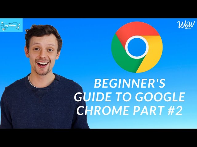 Guy's Guides for Seniors:  Beginner basics of Google Chrome Part #2