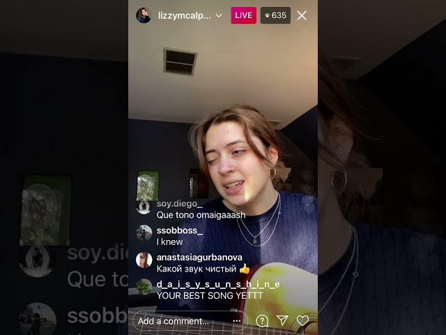 “Get You”, “Ceilings”, “The Sun Is In Your Eyes” | Lizzy McAlpine IG Live - March 8, 2021