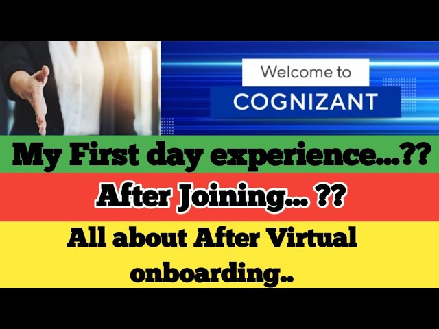 first day at cognizant || After virtual onboarding process || Induction session