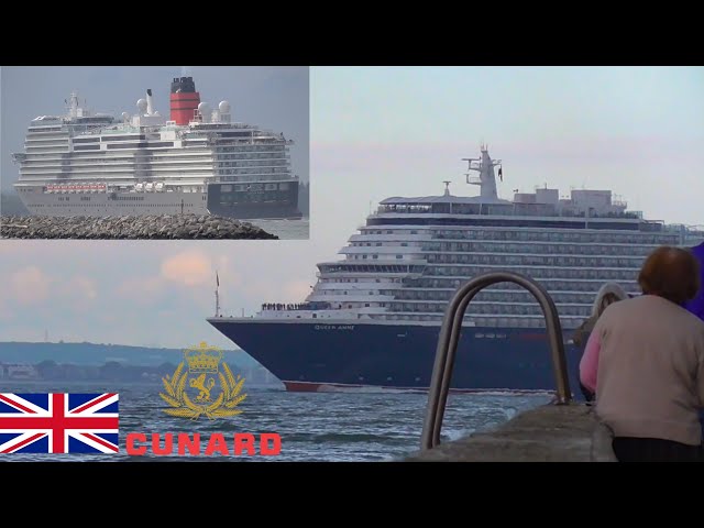CUNARD'S NEW SHIP 'QUEEN ANNE' ARRIVES IN UK
