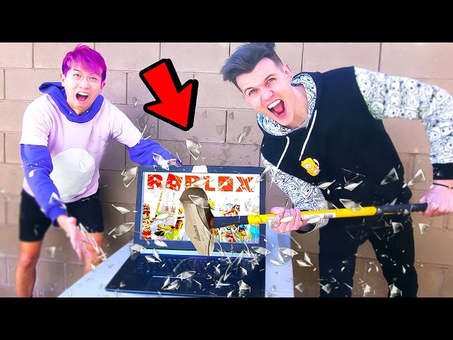 LANKYBOX DESTROYING BEST FRIEND'S COMPUTER AND SURPRISING HIM WITH A NEW ONE!? (EMOTIONAL!)