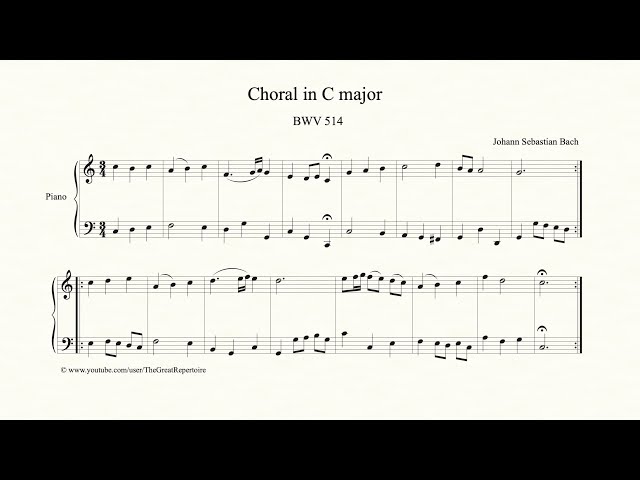 Bach, Choral in C major, BWV 514