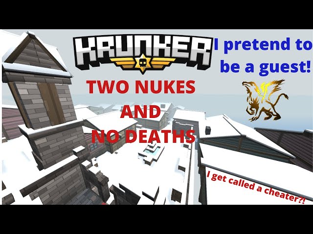 Krunker TWO NUKES in one game! 66 Kills - Playing Krunker as a guest (hacking?!)